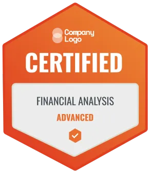 Professional and bold orange completion badge template