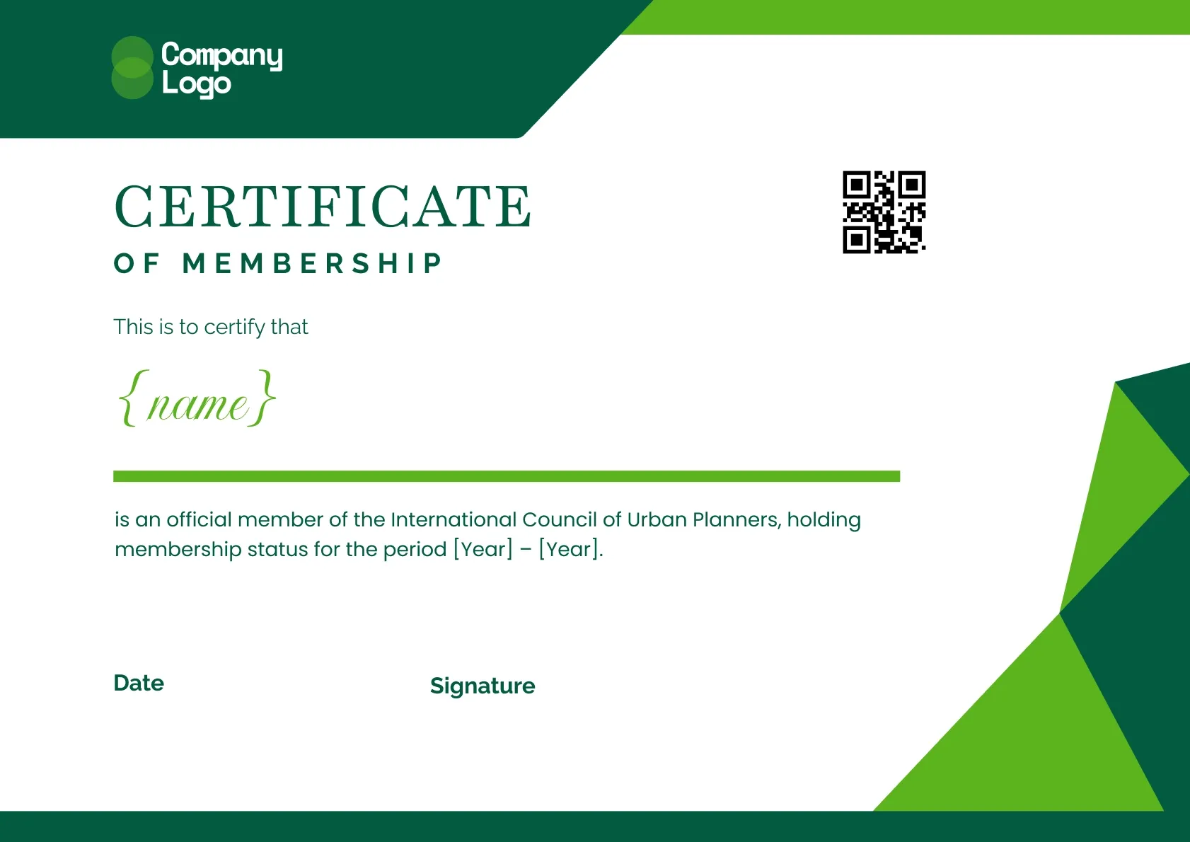 Professional and Classic Membership Certificate Template