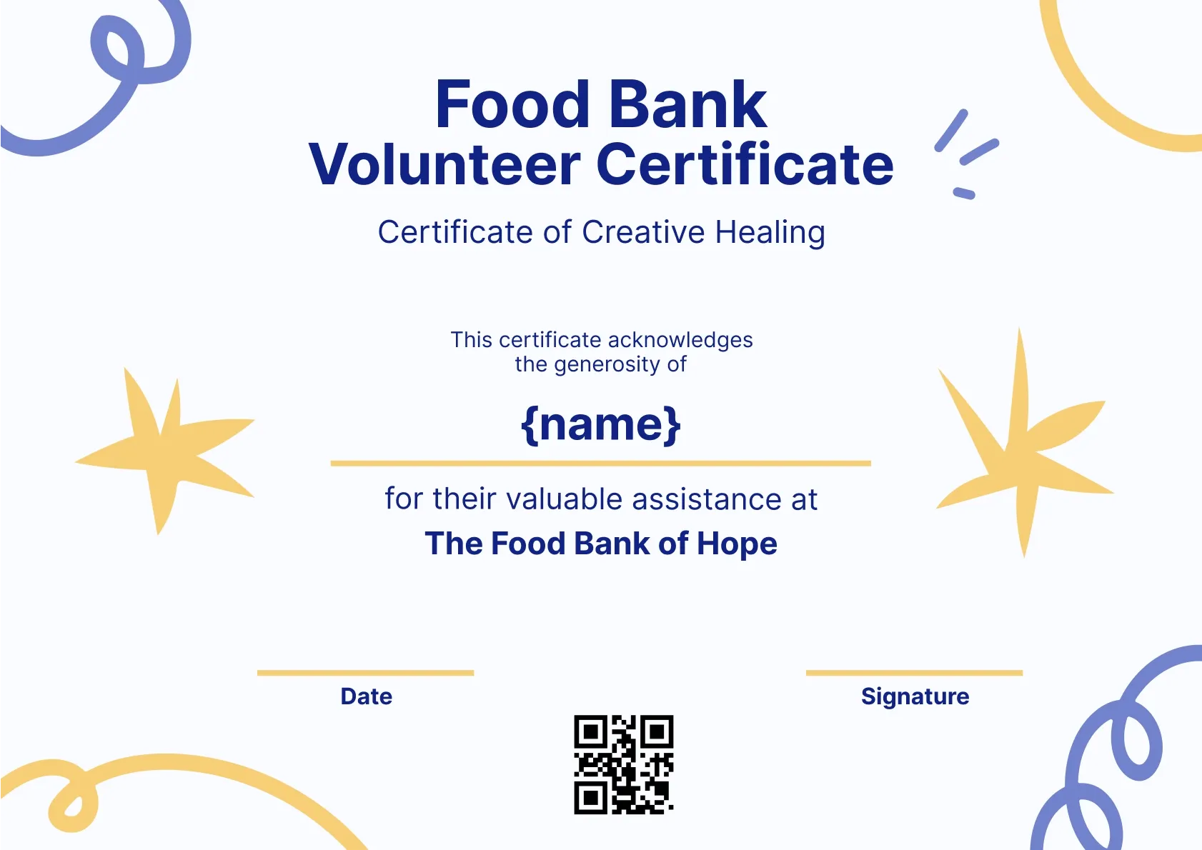 Professional and classy volunteer certificate template