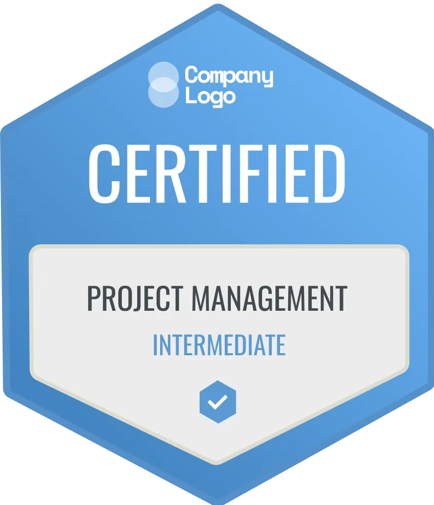 Professional and clear blue completion badge template