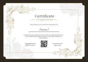 Professional and Decorative  CPD Certificate Template