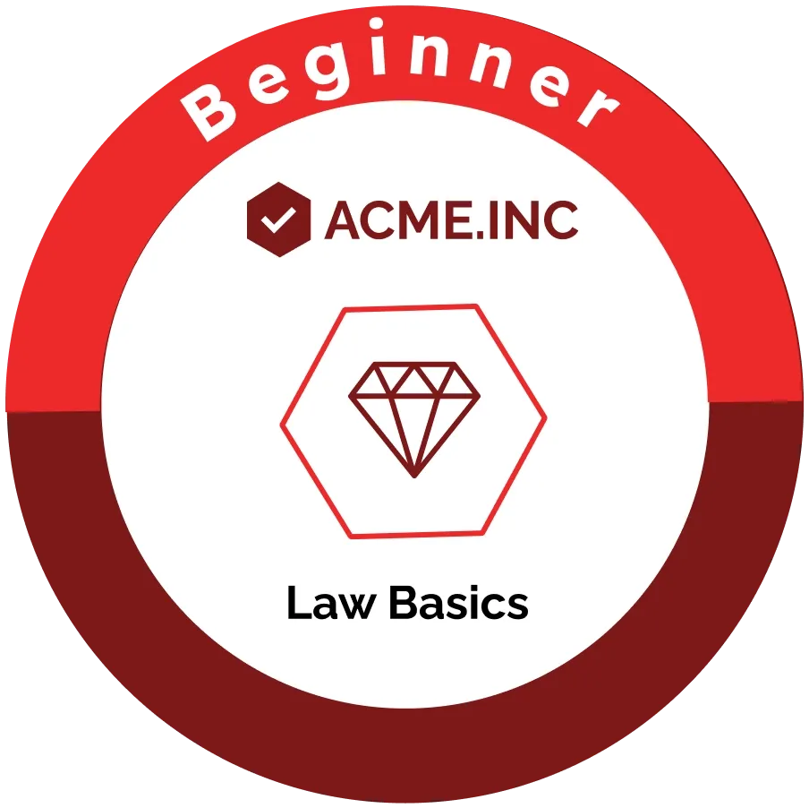 Professional and direct red course completion badge template