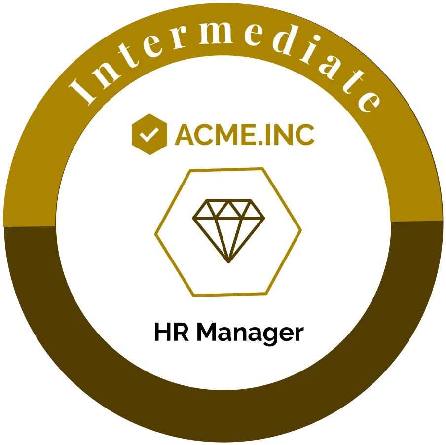 Professional and direct yellow course completion badge template