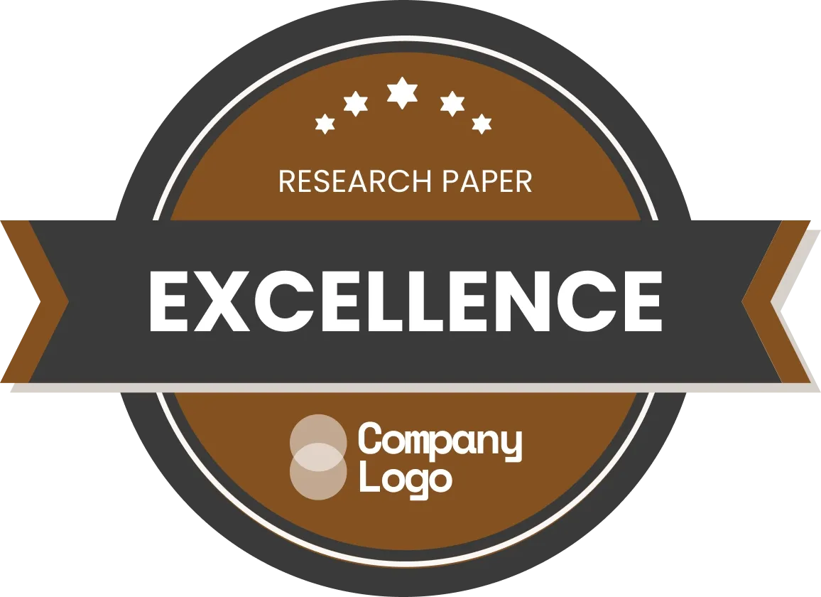 Professional and distinct brown appreciation badge template