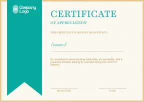 Professional and dynamic appreciation certificate template