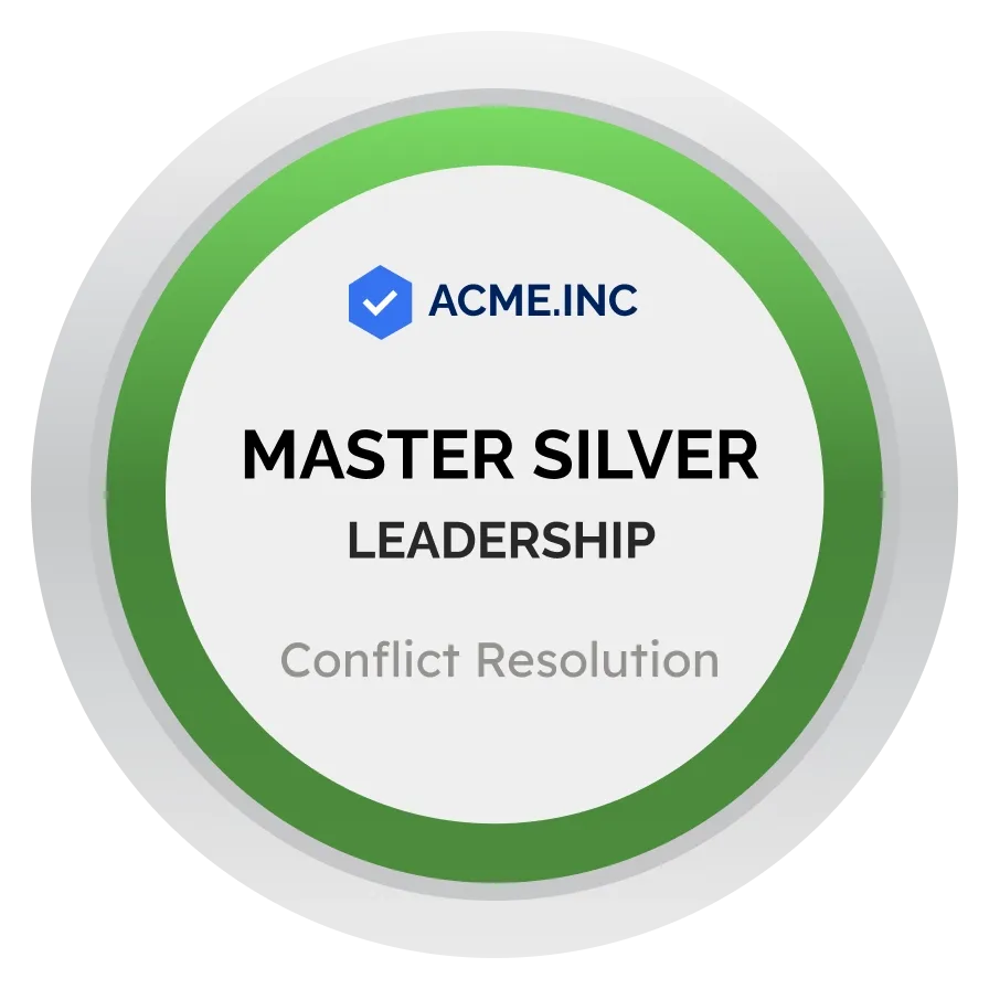 Professional and metallic green achievement badge template