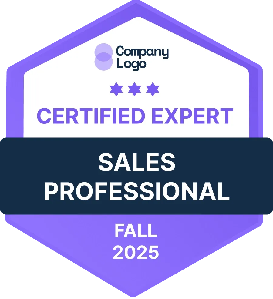 Professional and sharp purple completion badge template