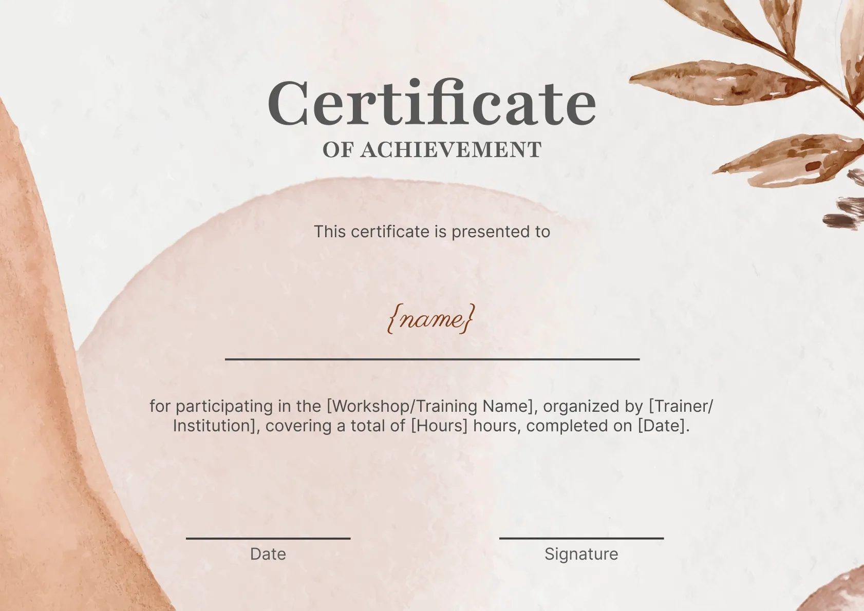 Professional and sleek CPD certificate template