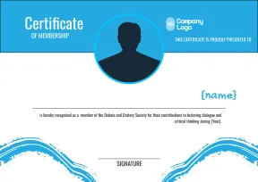 Professional and Sophisticated Certificate of Membership Template