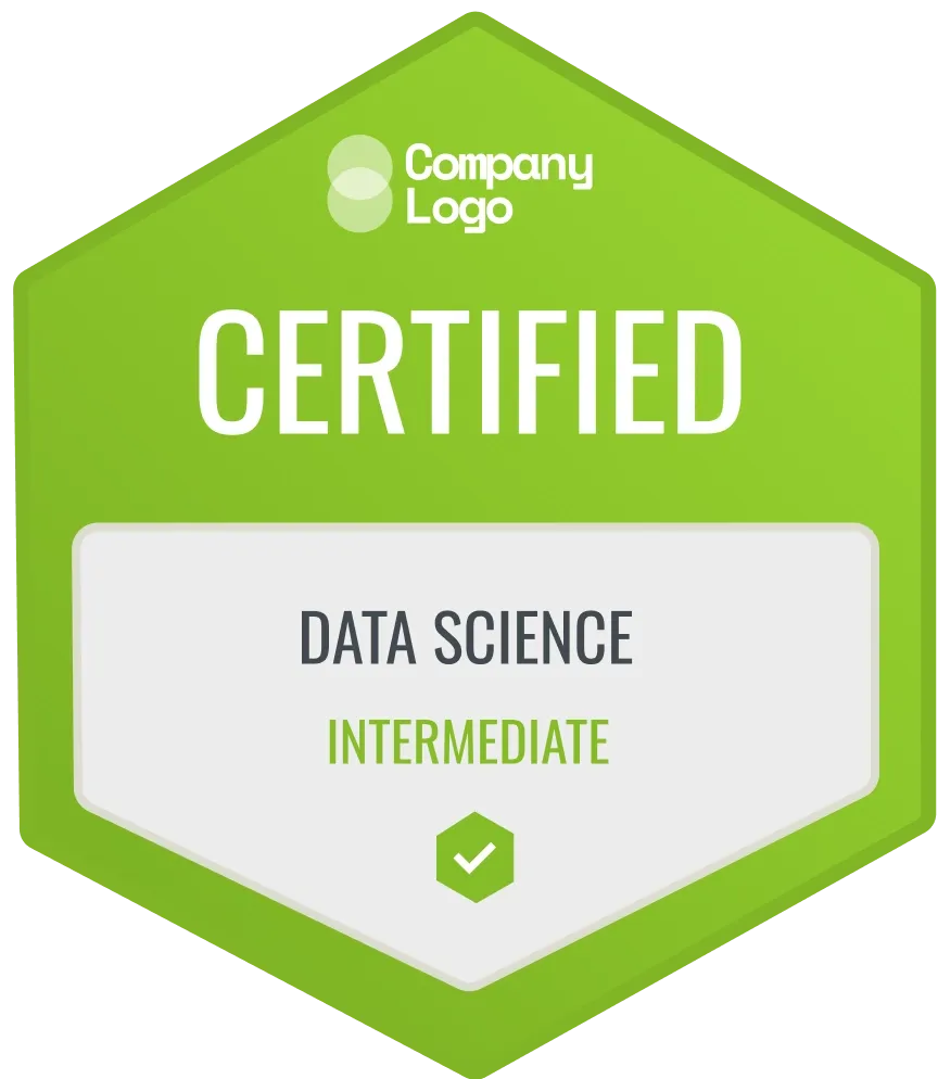 Professional and structured green completion badge template