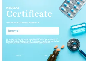 Professional and stylish medical certificate template