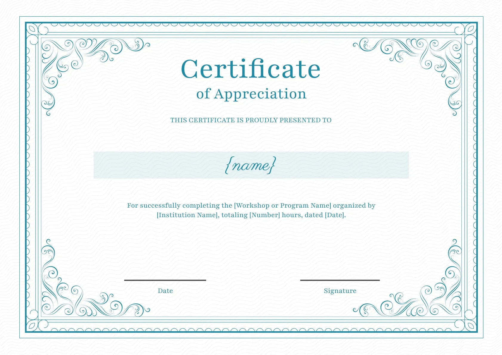Professional and subtle CPD certificate template