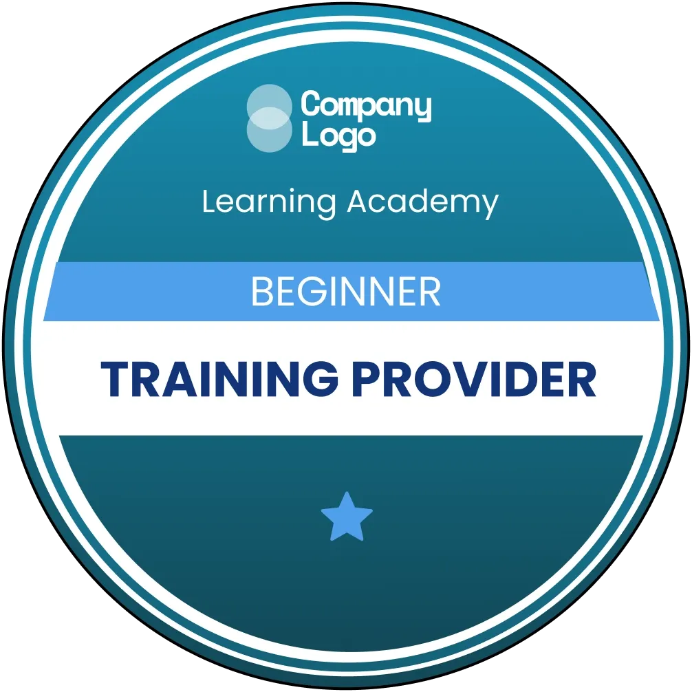 Professional and superior blue training badge template