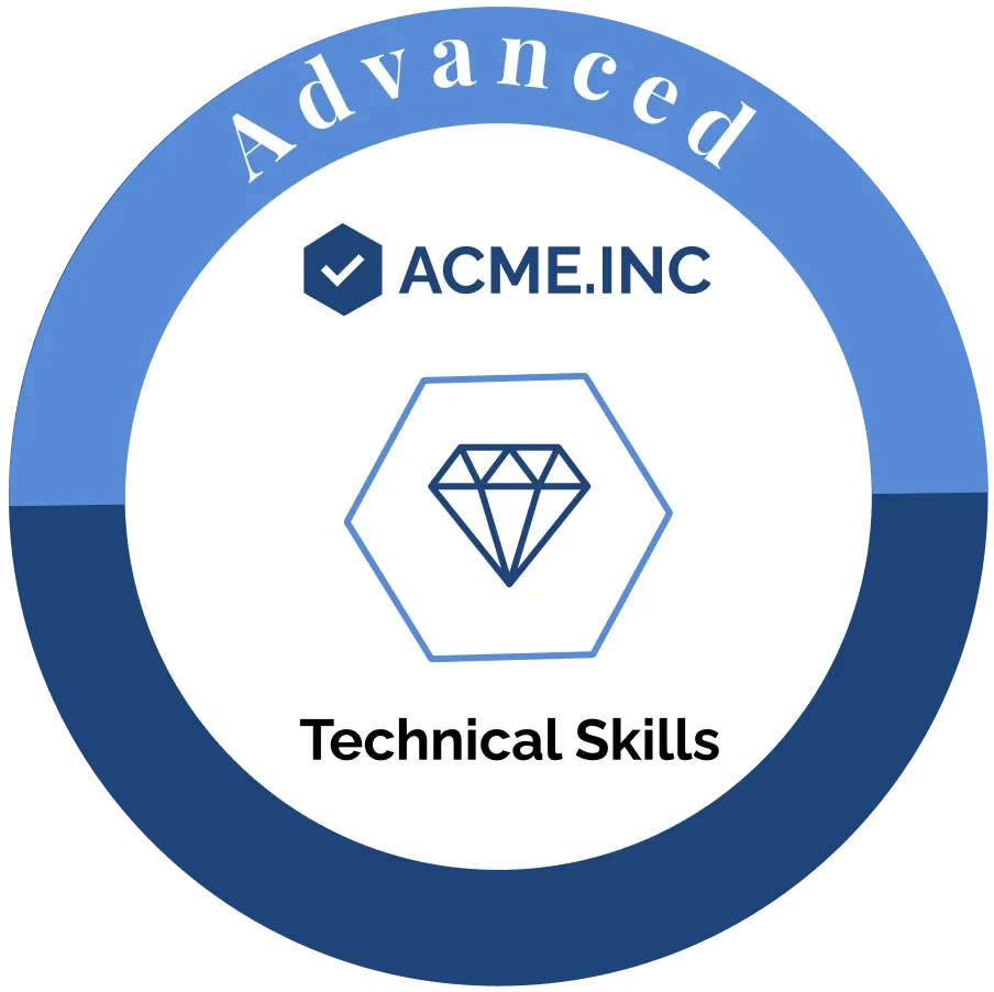 Professional and timeless blue course completion badge template