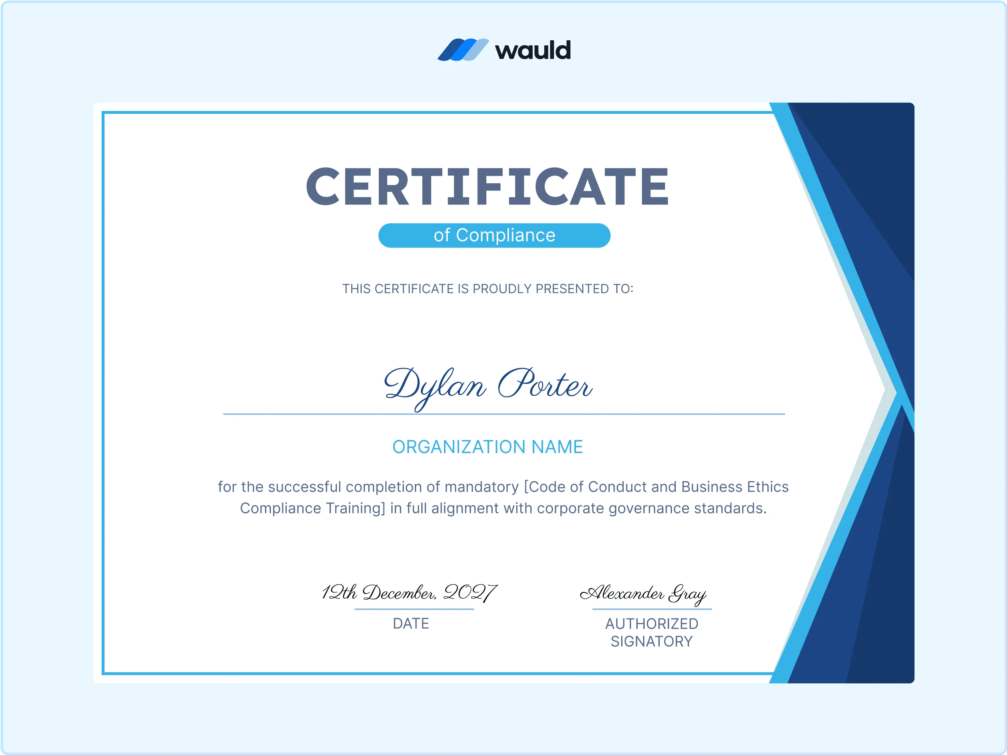 Wauld - A Blue-Themed Professional Template