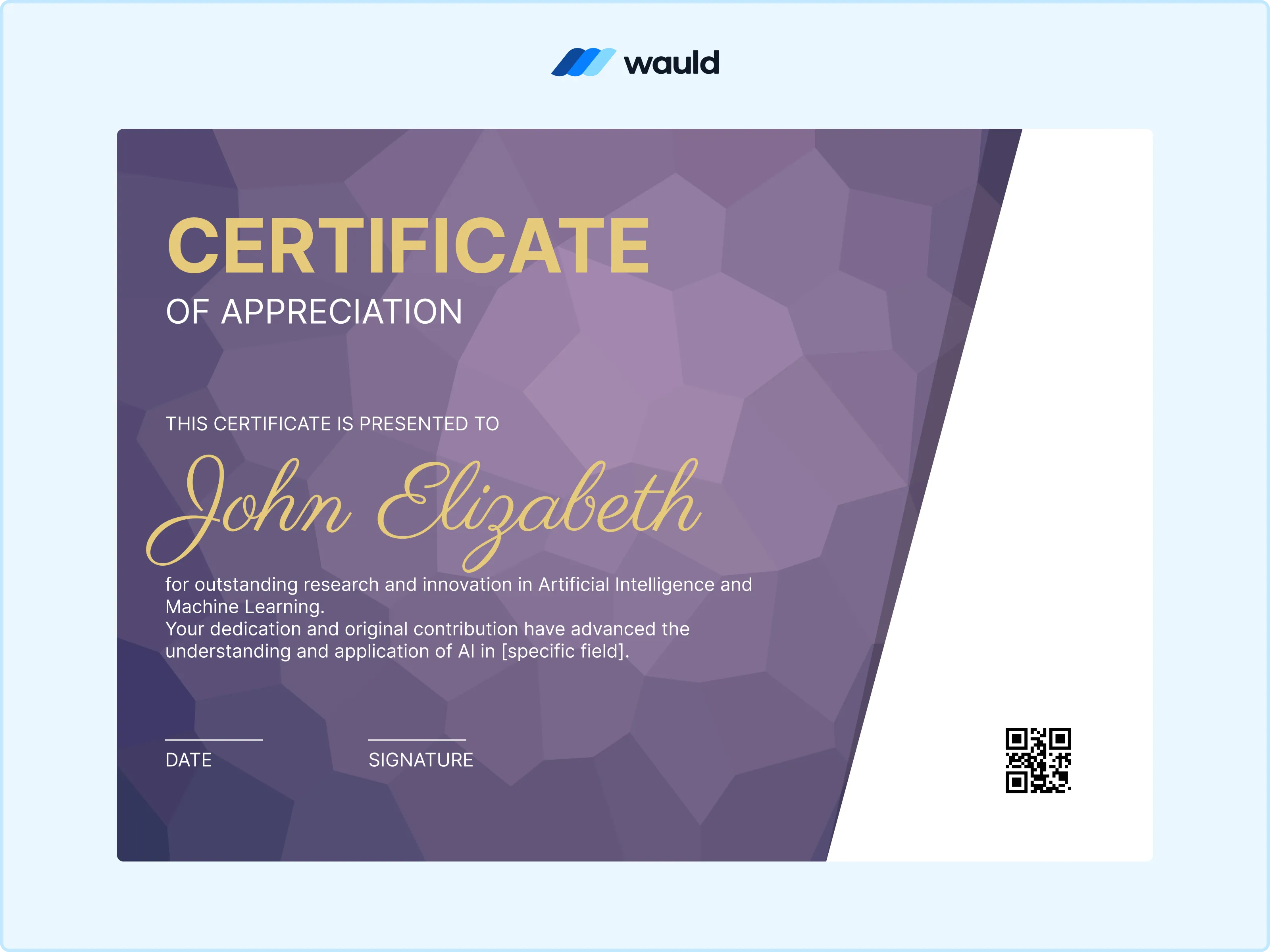 Wauld - Purple Gradient Professional Template