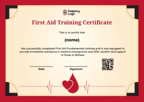 Qualified First Aid Trainer Certificate Template