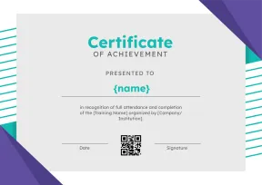 Refined and modern course completion certificate template