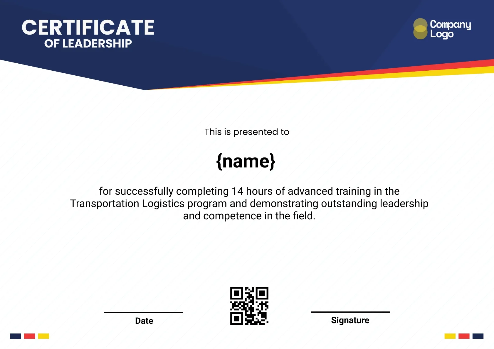 Respected Leadership Excellence Certificate Template