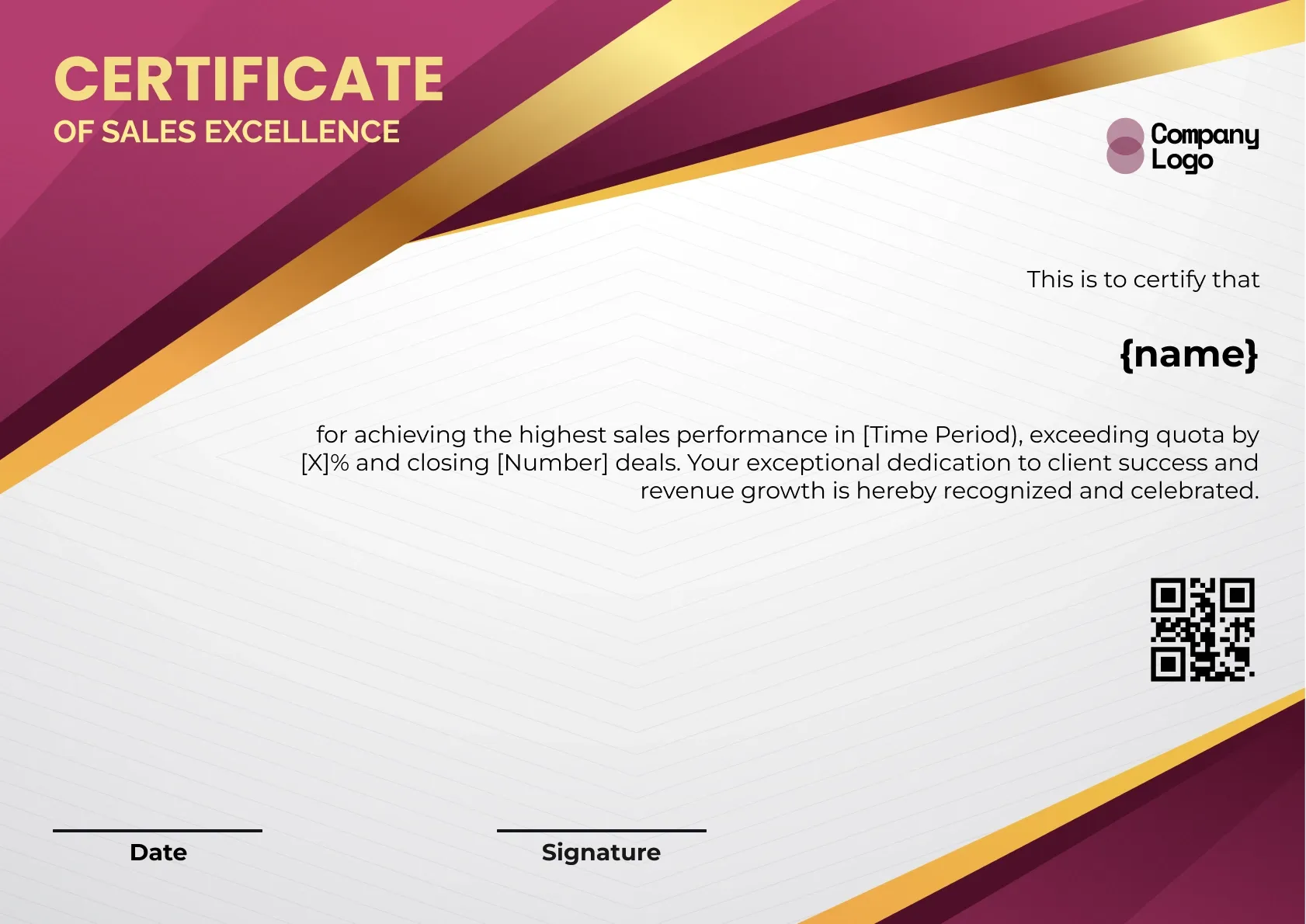 Respected Sales Leadership Certificate Template