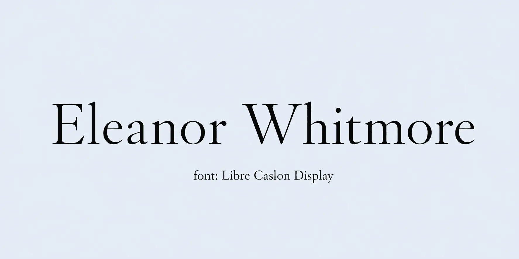 Sample name signed in a cursive signature font on a light background, with the font name labeled below.
