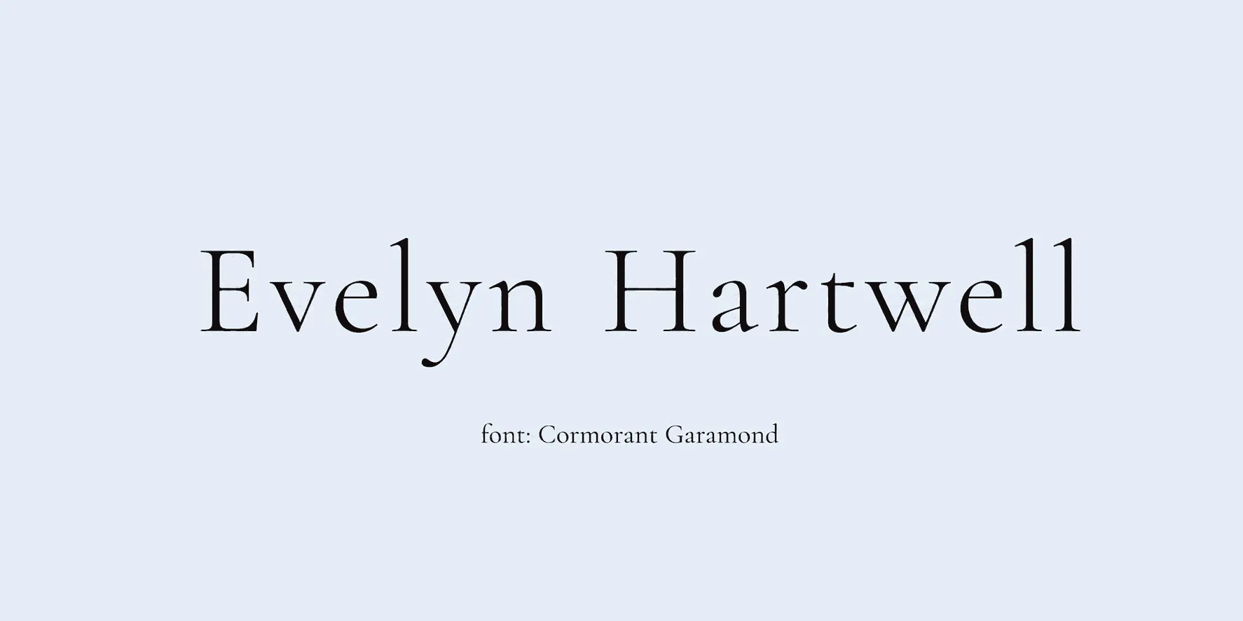 Sample name signed in a cursive signature font on a light background, with the font name labeled below.