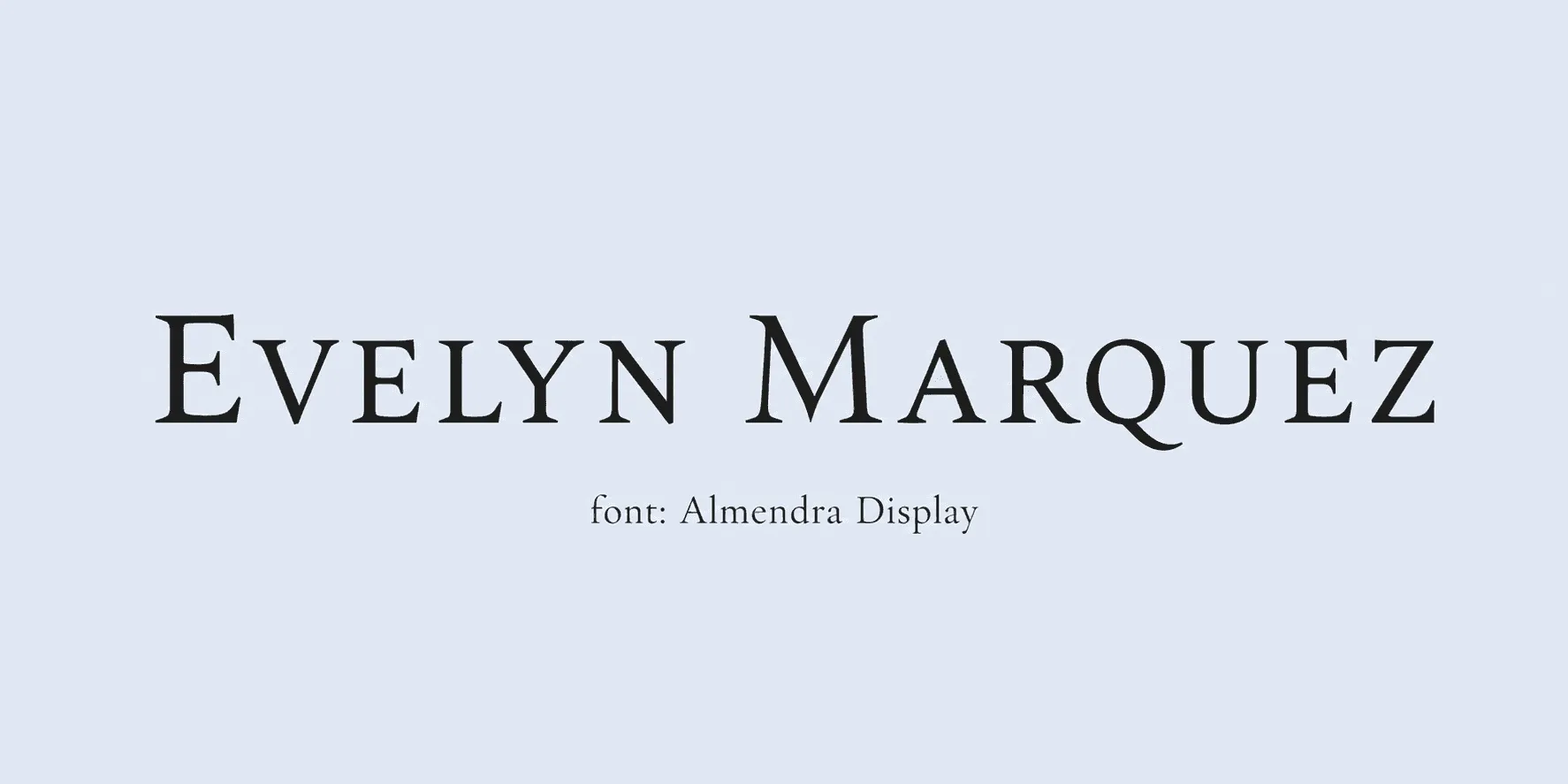 Sample name signed in a cursive signature font on a light background, with the font name labeled below.