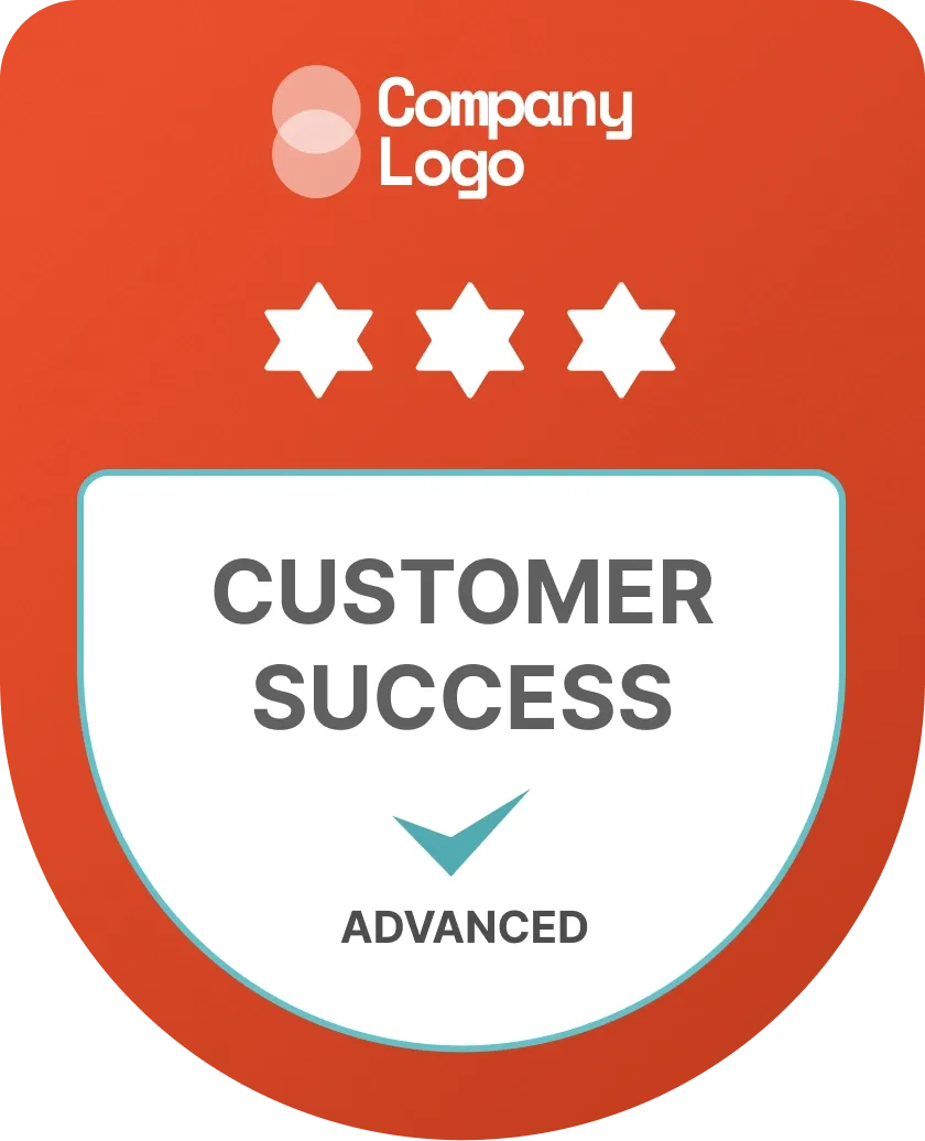 Simple and crisp orange completion badge template