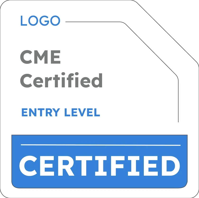 Simple and plain blue recognition badge template
