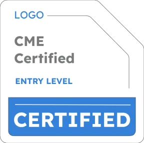 Simple and plain blue recognition badge template