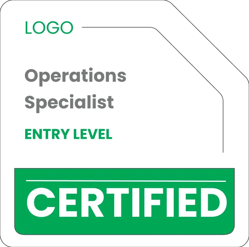 Simple and plain green recognition badge template