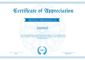 Simple and Professional CPD Certificate Template