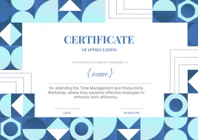 Simple and professional workshop certificate template