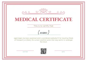 Simple and sleek medical certificate template