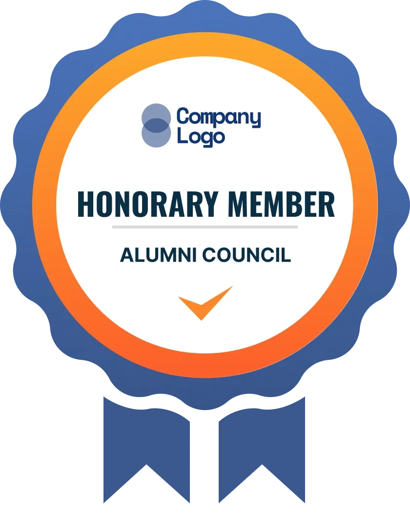 Simple and traditional membership badge template