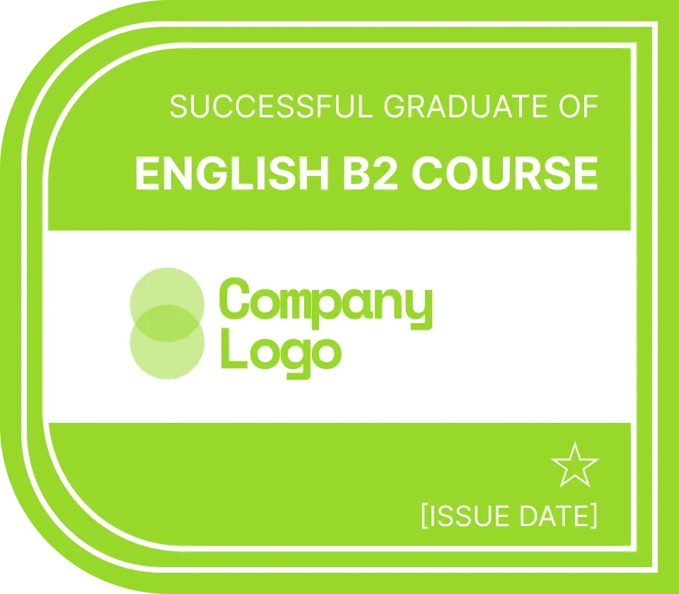 Simple and unified green course badge template