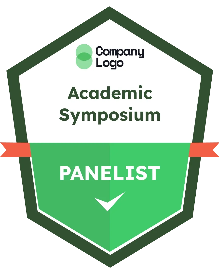 Simple and valid green course completion badge template