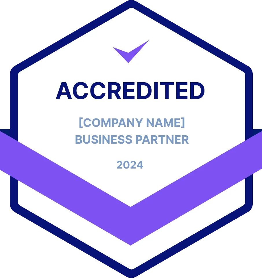 Simple and versatile purple course completion badge template