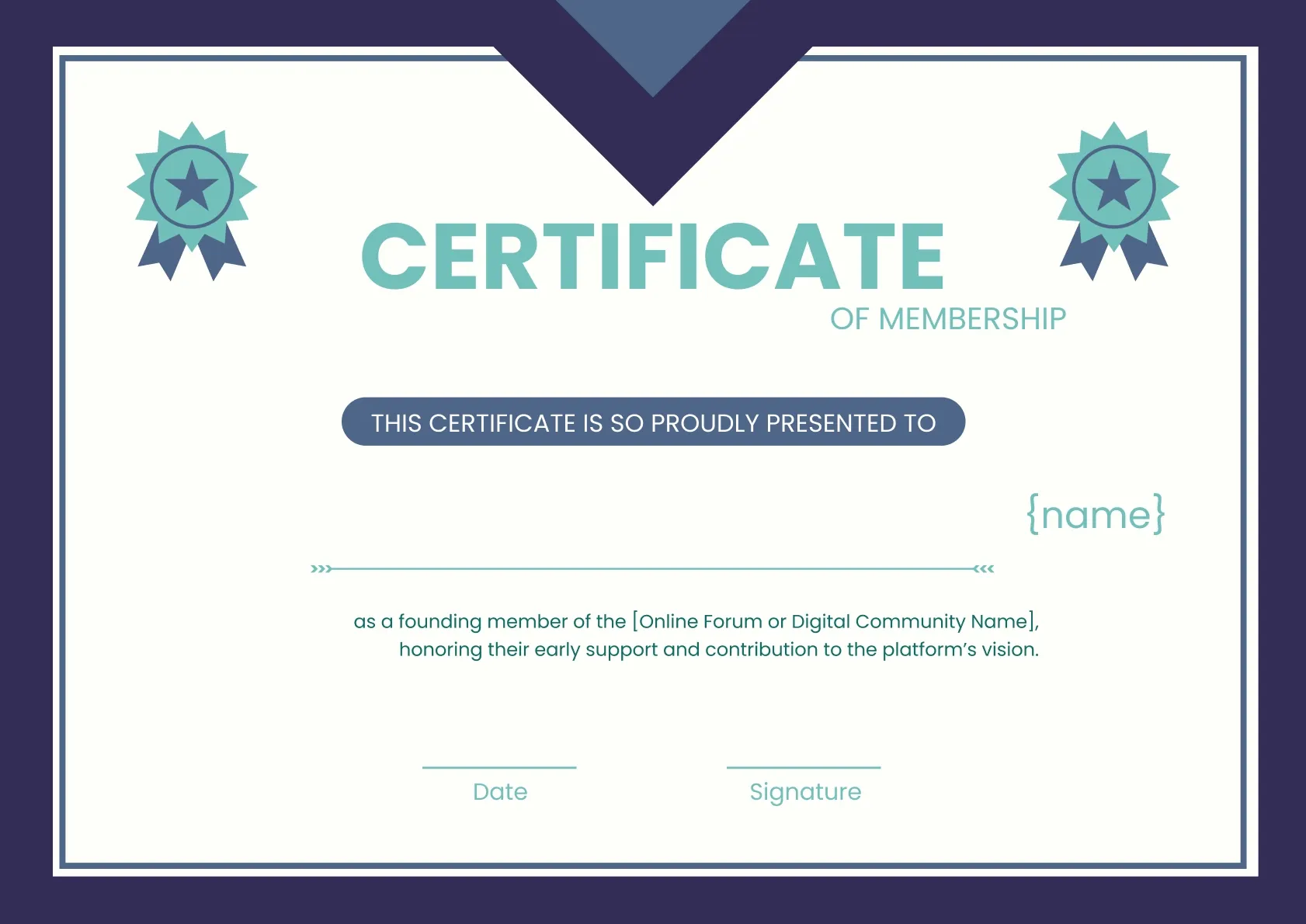 Sophisticated and Professional Certificate of Membership Template
