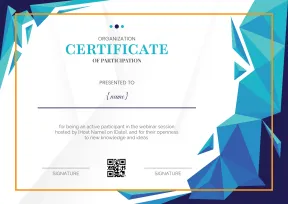 Sophisticated and stylish webinar participation certificate template