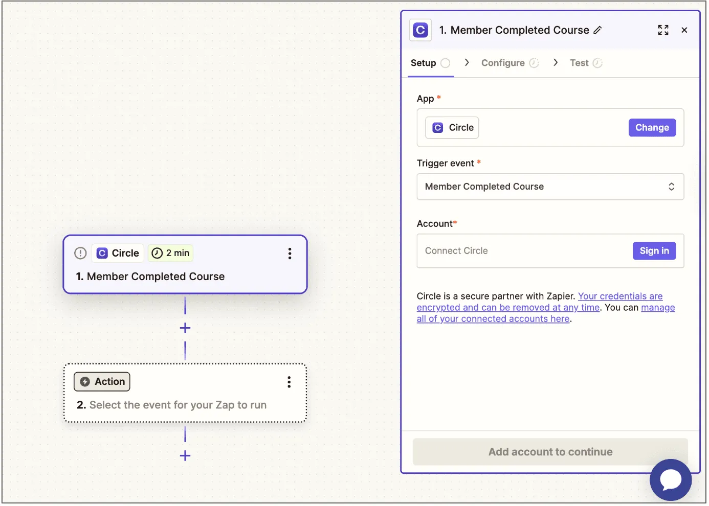 Steps to follow in Zapier 