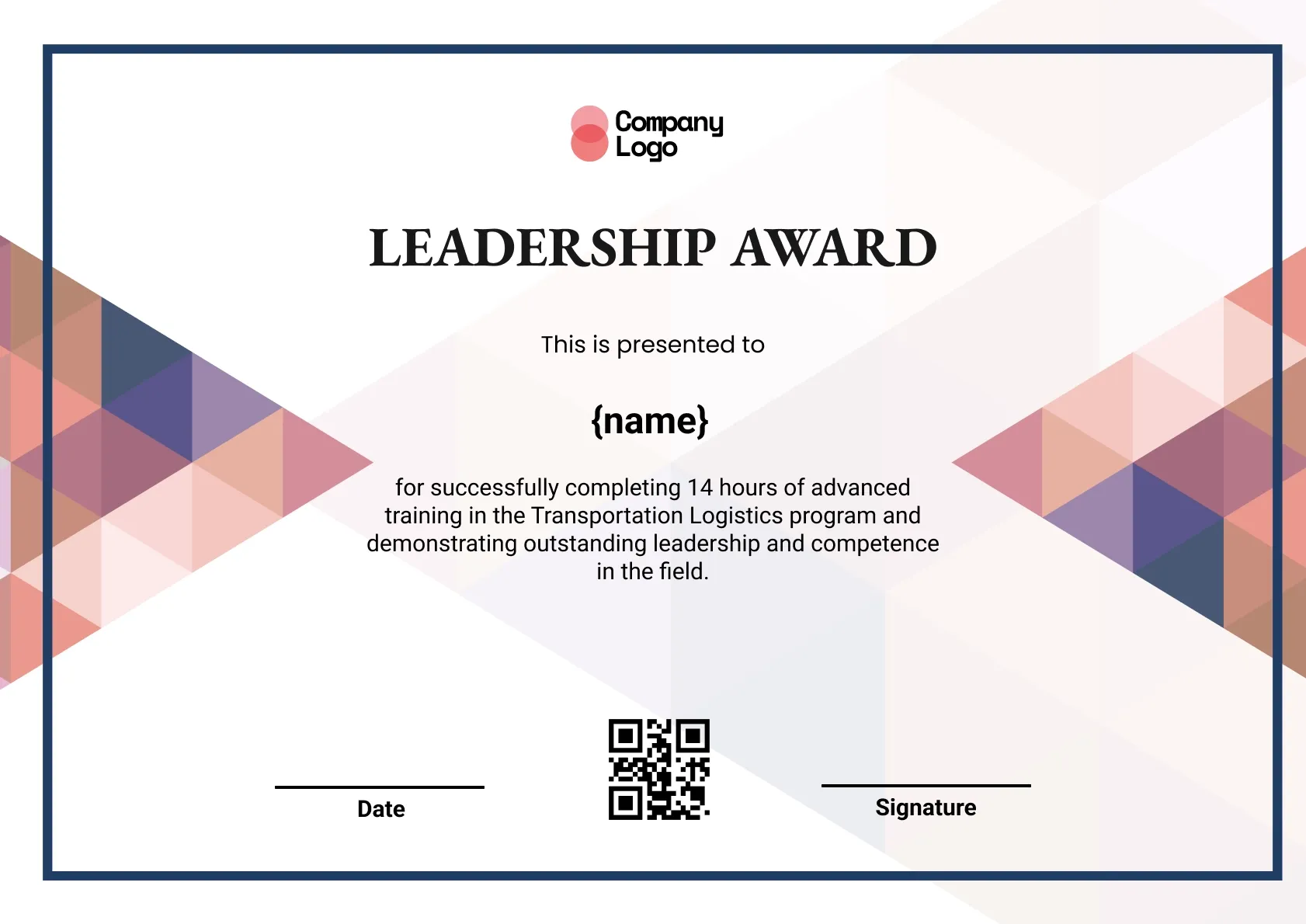 Strategic Leadership Certificate Template