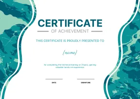 Stylish and sophisticated certificate of training completion