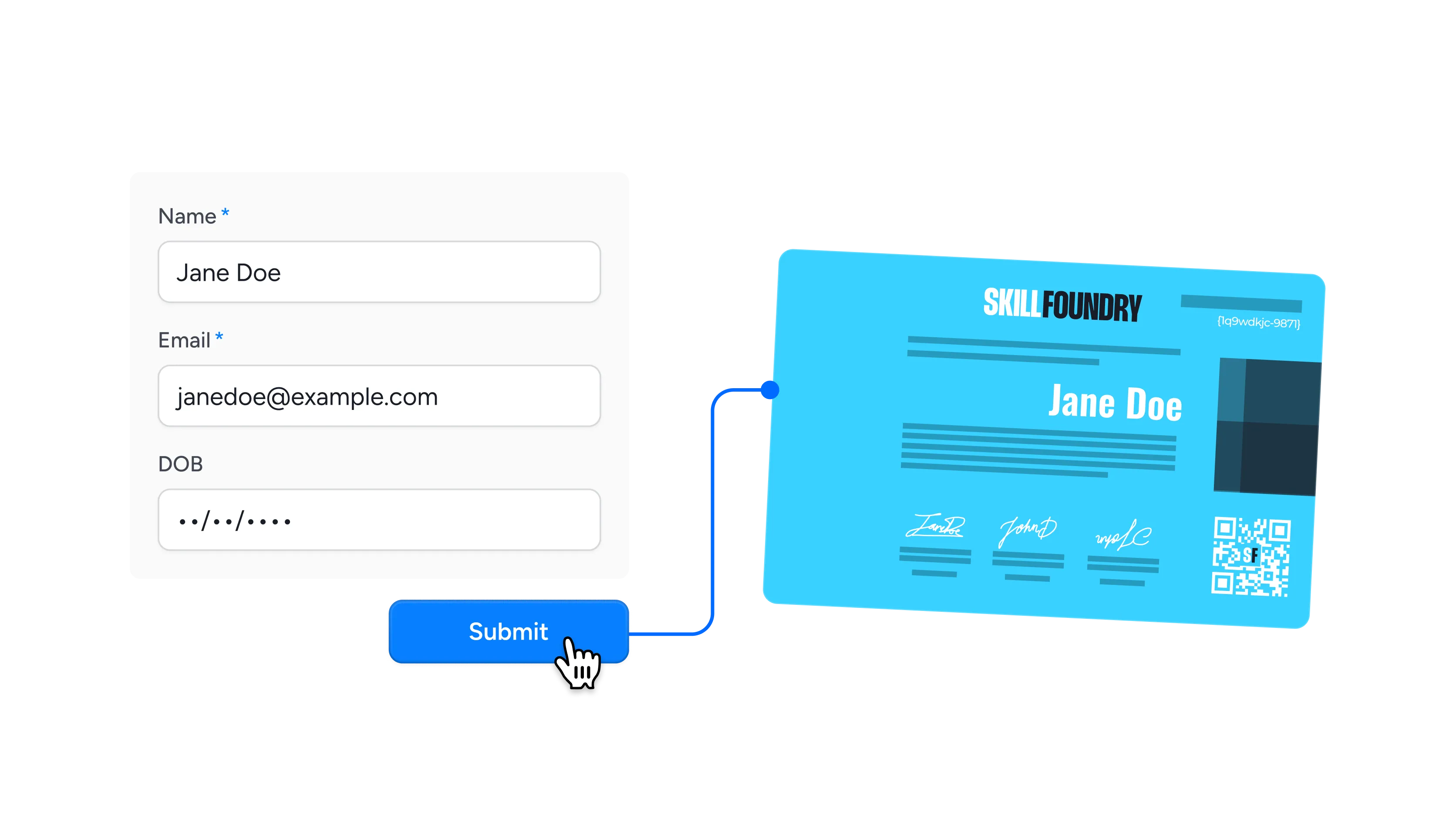 A form response arrives