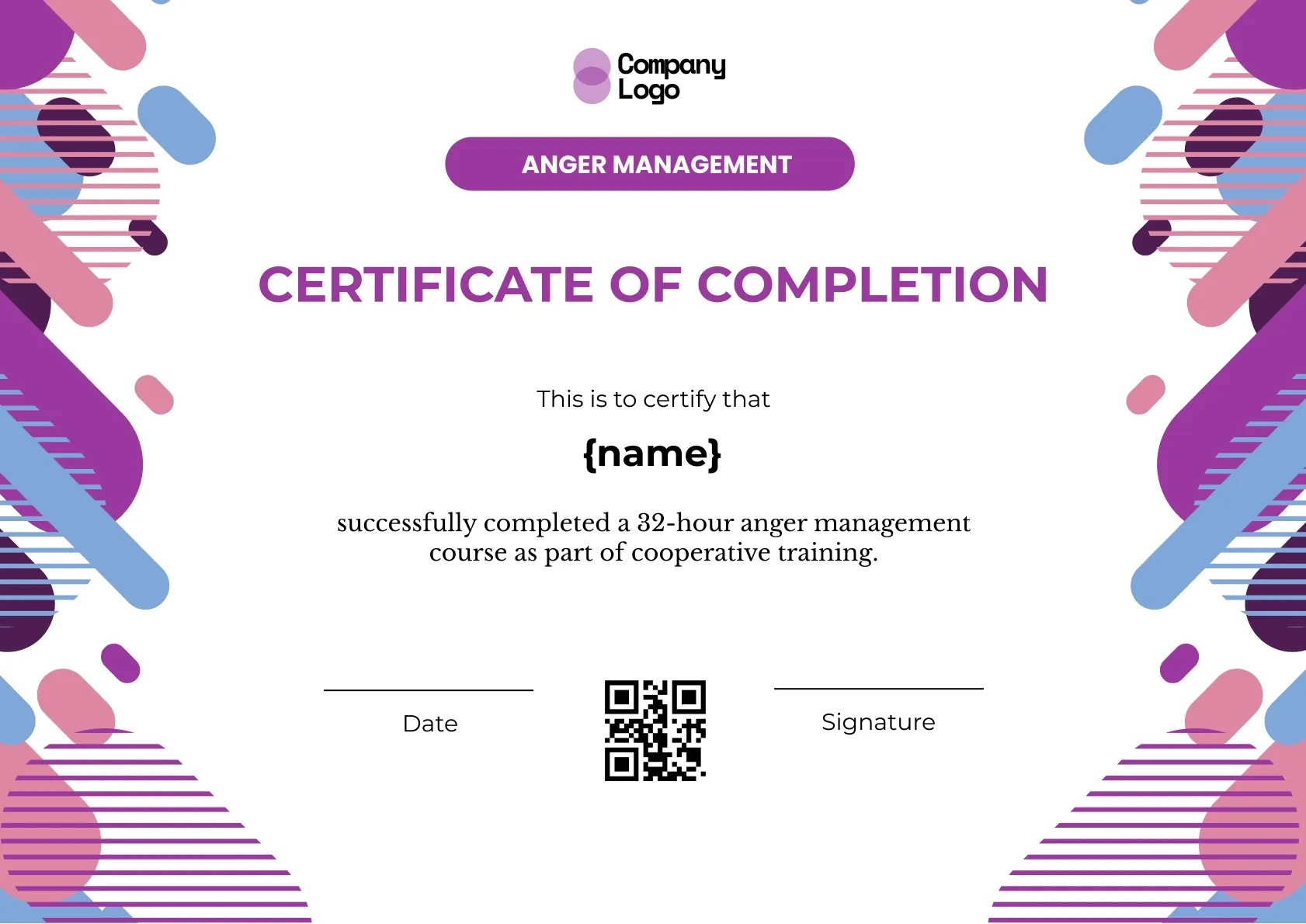 Supportive Emotional Strength Certificate Template