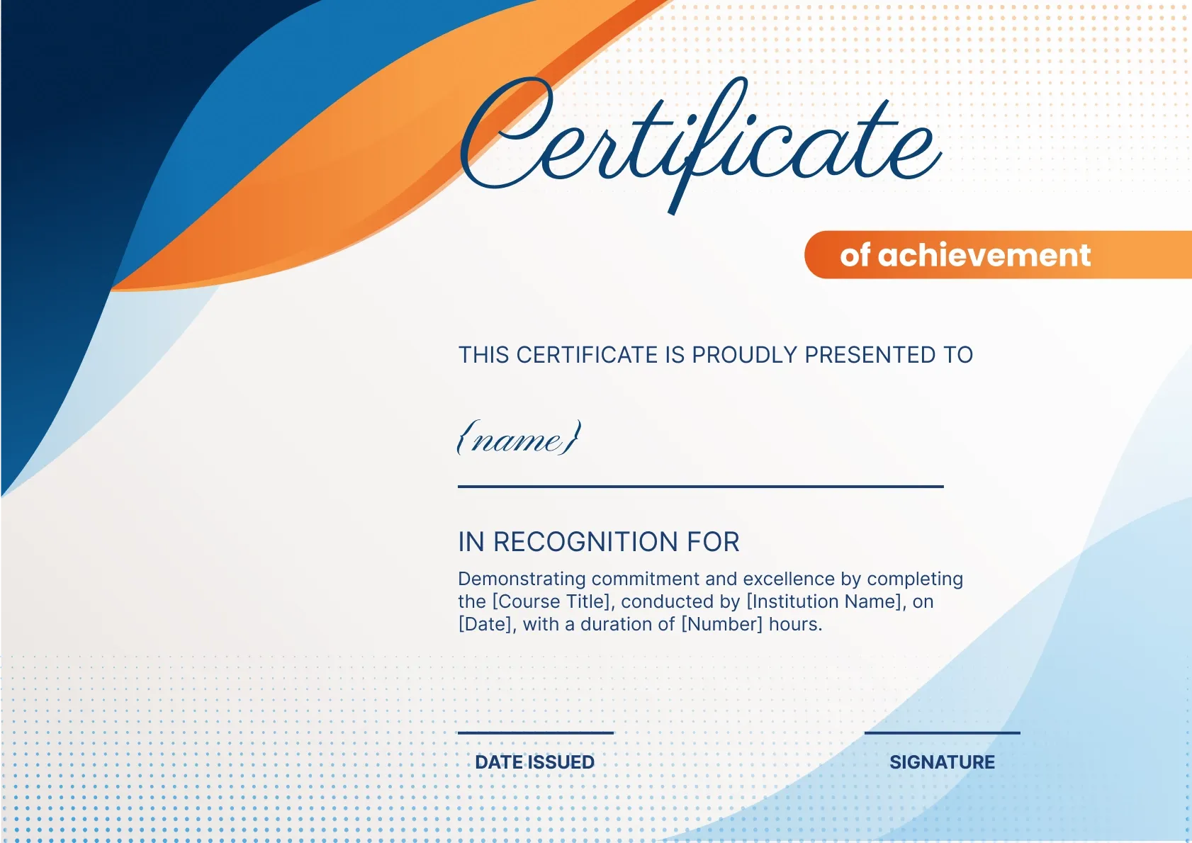 Timeless and professional CPD certificate template