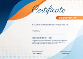 Timeless and professional CPD certificate template