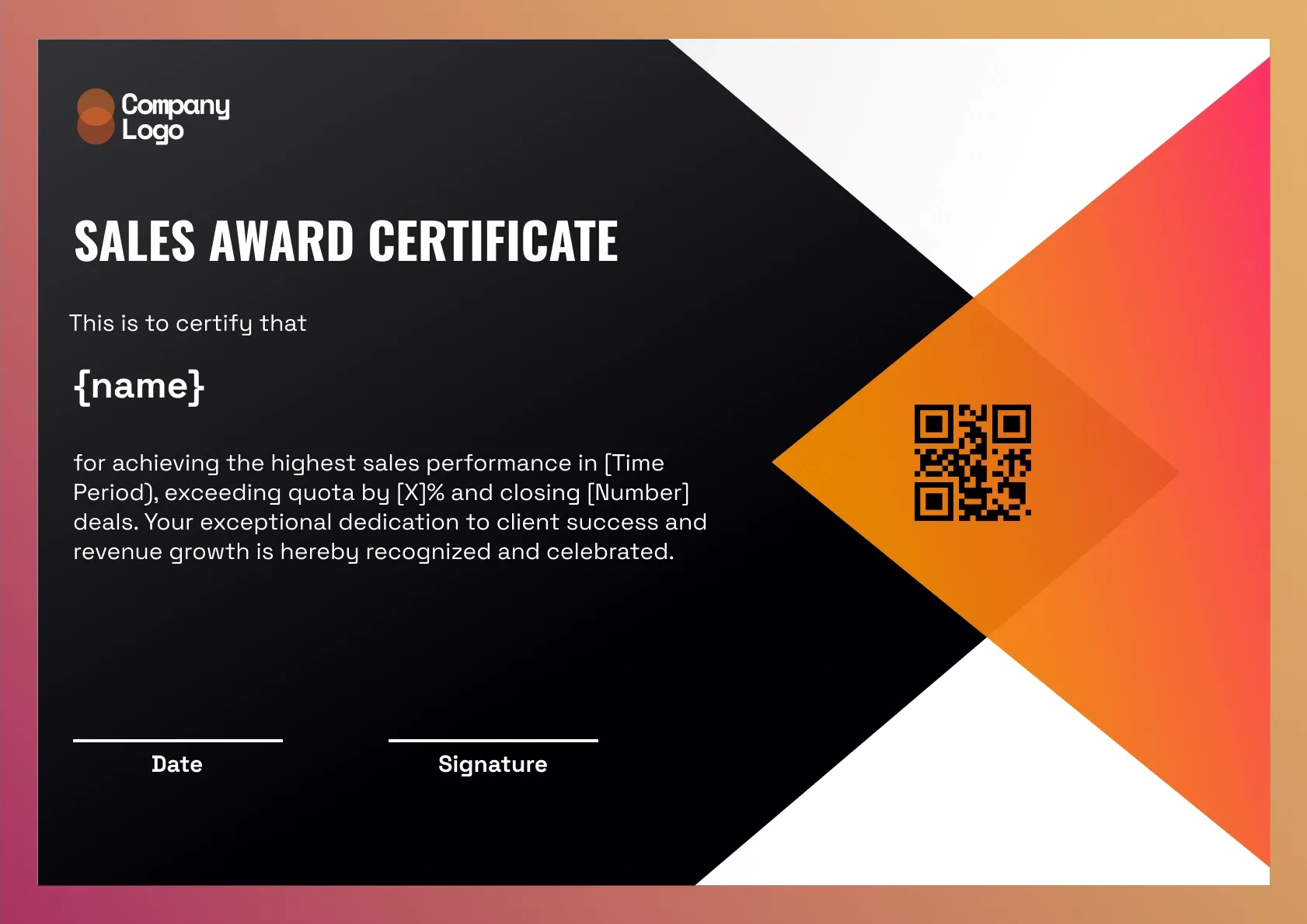 Top-Tier Sales Performer Certificate Template