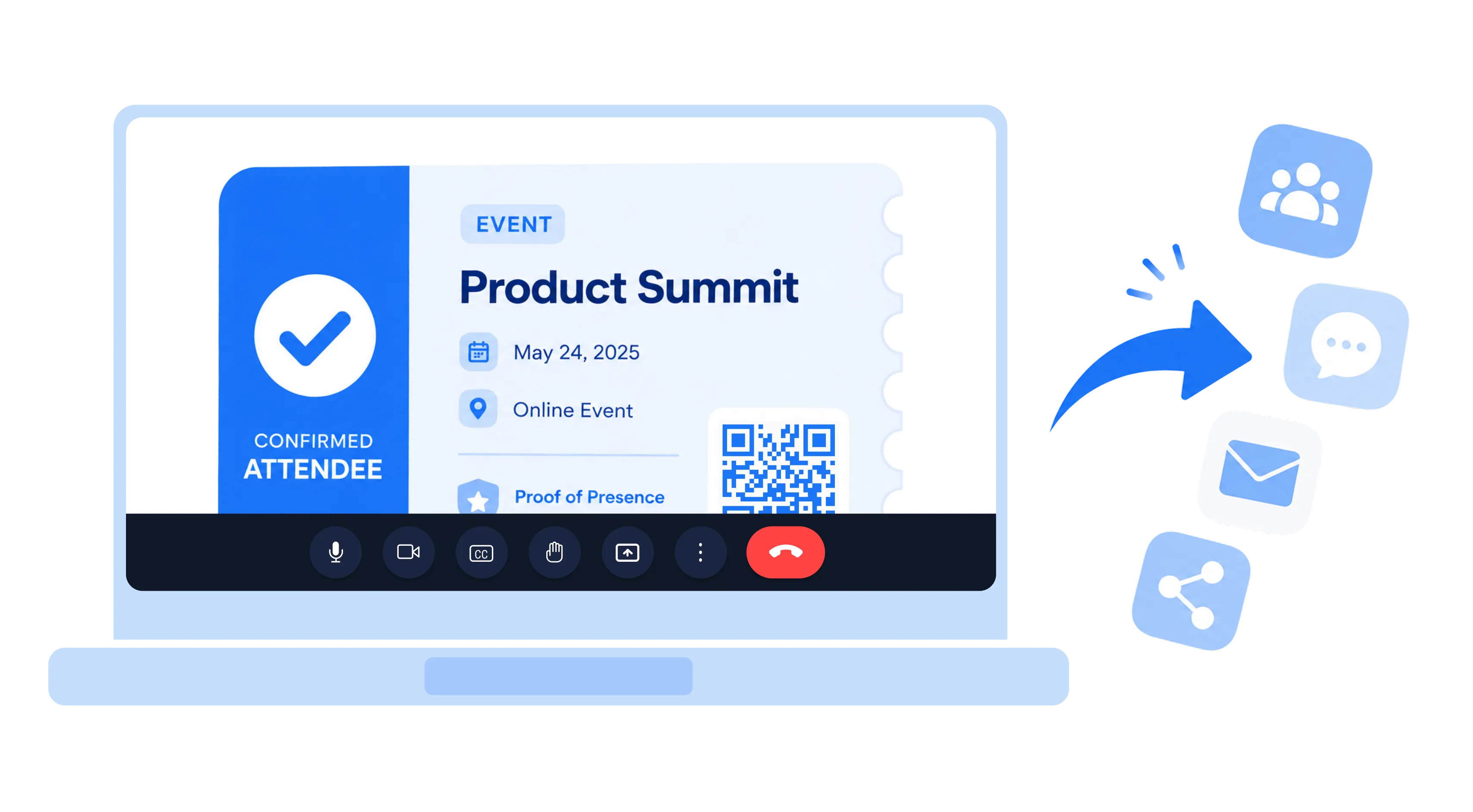 Attends a webinar or event