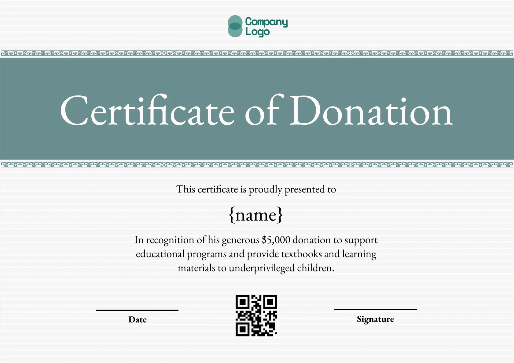 Valuable Contribution Certificate Template